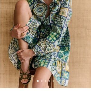 Sézane x Momoni Mosaic Himelda Multicolor Patterned Dress